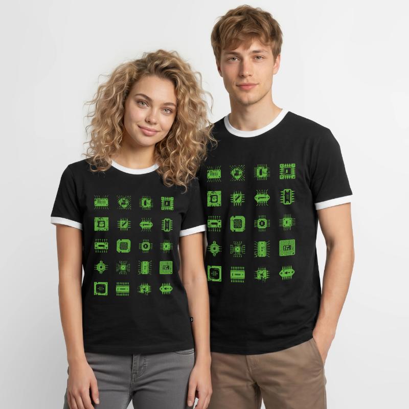 Microchips Microchip CPU Computer Scientist Hardware Men's Ringer Shirt