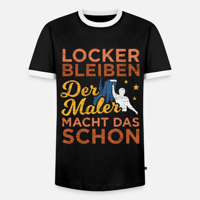 Maler - Männer Kontrast-T-Shirt - Schwarz/Weiß
