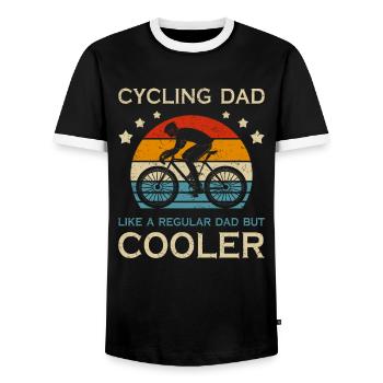Cycling Dad Bike Rider & Cyclist Father's Day Chri - Men's Ringer Shirt - black/white - Front - AI Model Female 172 light (172cm) & AI Model Male 178 light (178cm)