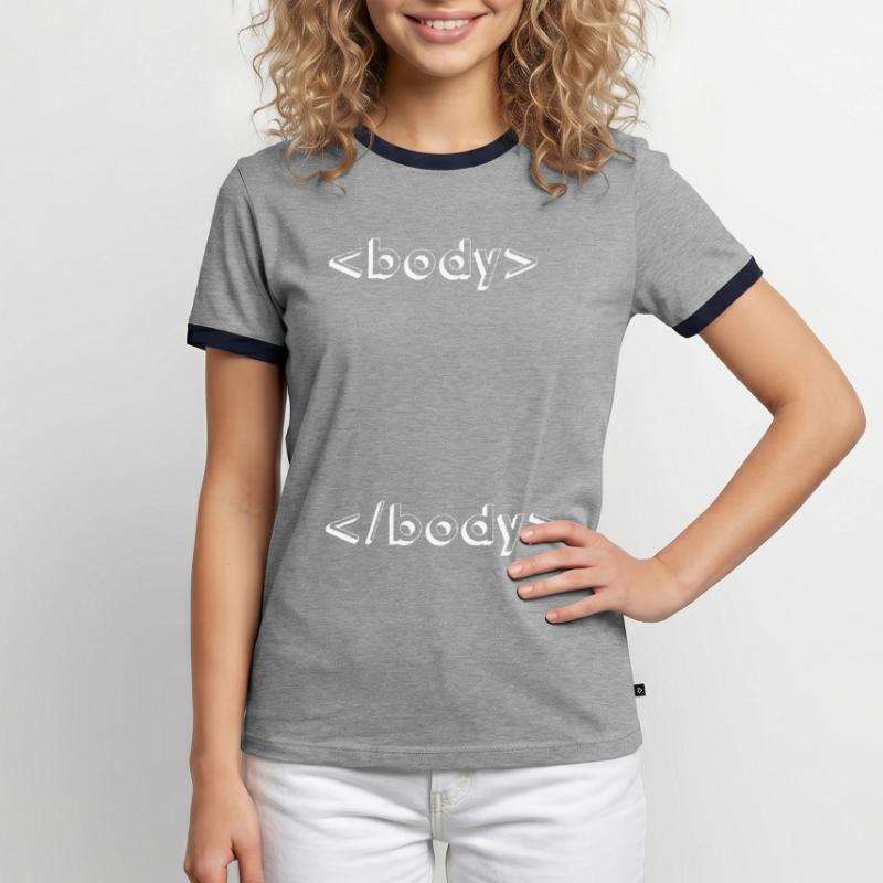 html css geek programmierung Männer Kontrast-T-Shirt