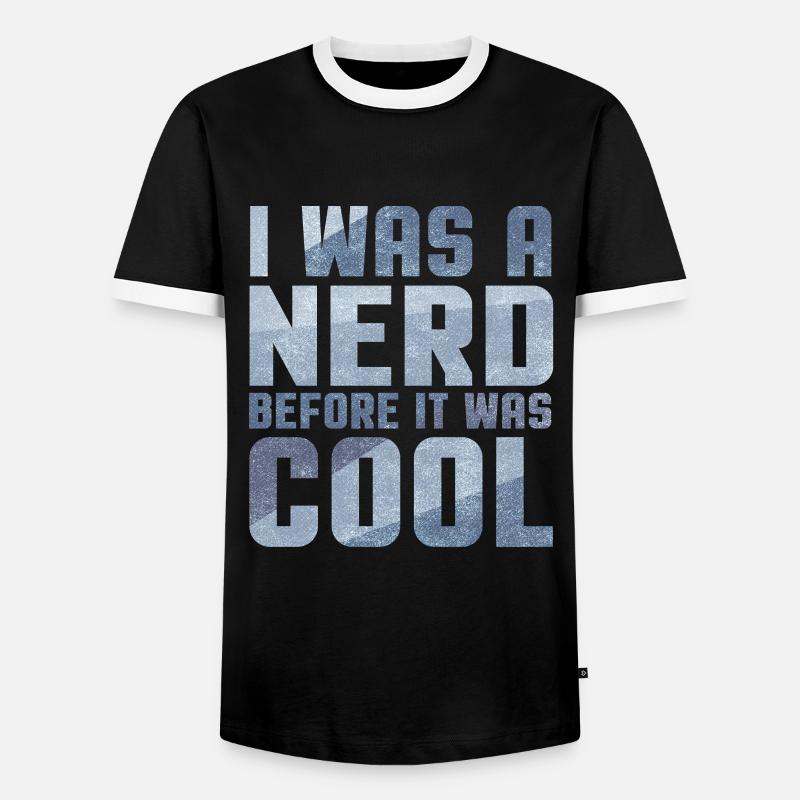 Nerd - Men's Ringer Shirt - black/white