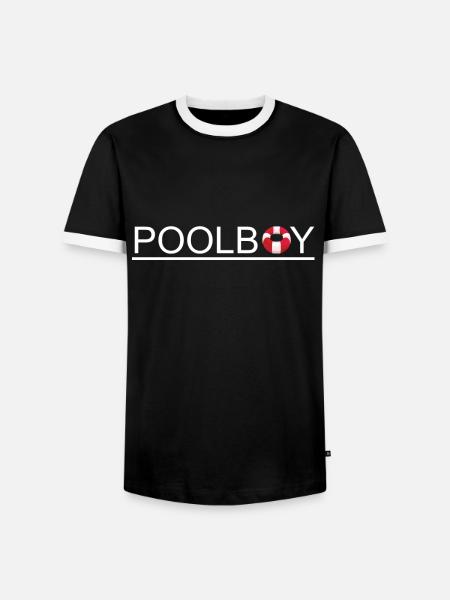 Poolboy Pool Boy Stolzer Polboy - Männer Kontrast-T-Shirt - Schwarz/Weiß