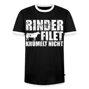 Grillen Griller Grill BBQ Grillkohle Geschenkidee - Männer Kontrast-T-Shirt - Schwarz/Weiß - Vorne - AI Model Female 172 light (172cm) & AI Model Male 178 light (178cm)
