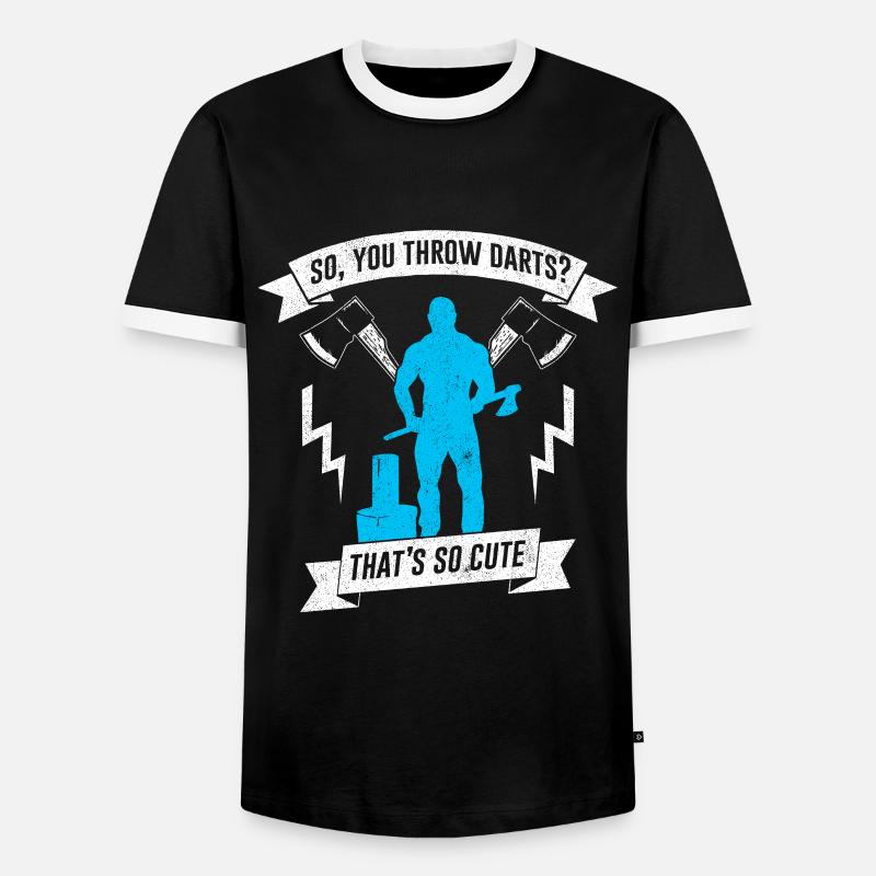 lumberjack - Men's Ringer Shirt - black/white
