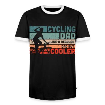 Cycling Dad | cool dad cyclist cyclist - Men's Ringer Shirt - black/white - Front - AI Model Female 172 light (172cm) & AI Model Male 178 light (178cm)