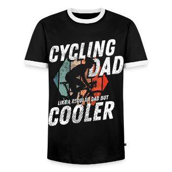 Cycling Dad | cool dad cyclist cyclist - Men's Ringer Shirt - black/white - Front - AI Model Female 172 light (172cm) & AI Model Male 178 light (178cm)