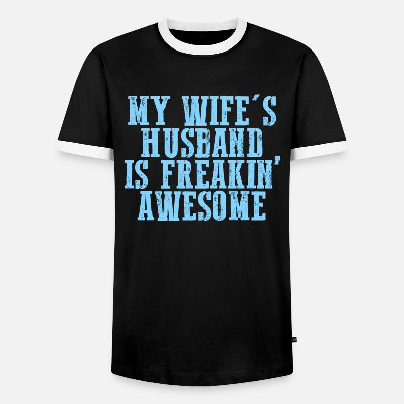 Ehemann - Männer Kontrast-T-Shirt - Schwarz/Weiß