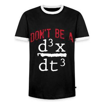 Funny nerd math physics joke math geek - Men's Ringer Shirt - black/white - Front - AI Model Female 172 light (172cm) & AI Model Male 178 light (178cm)