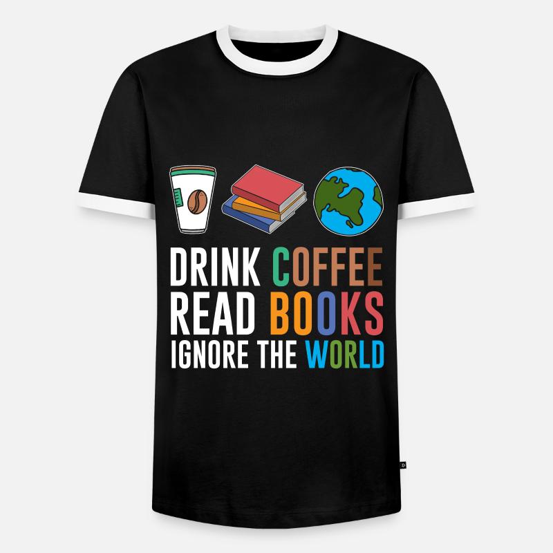 Buch - Männer Kontrast-T-Shirt - Schwarz/Weiß
