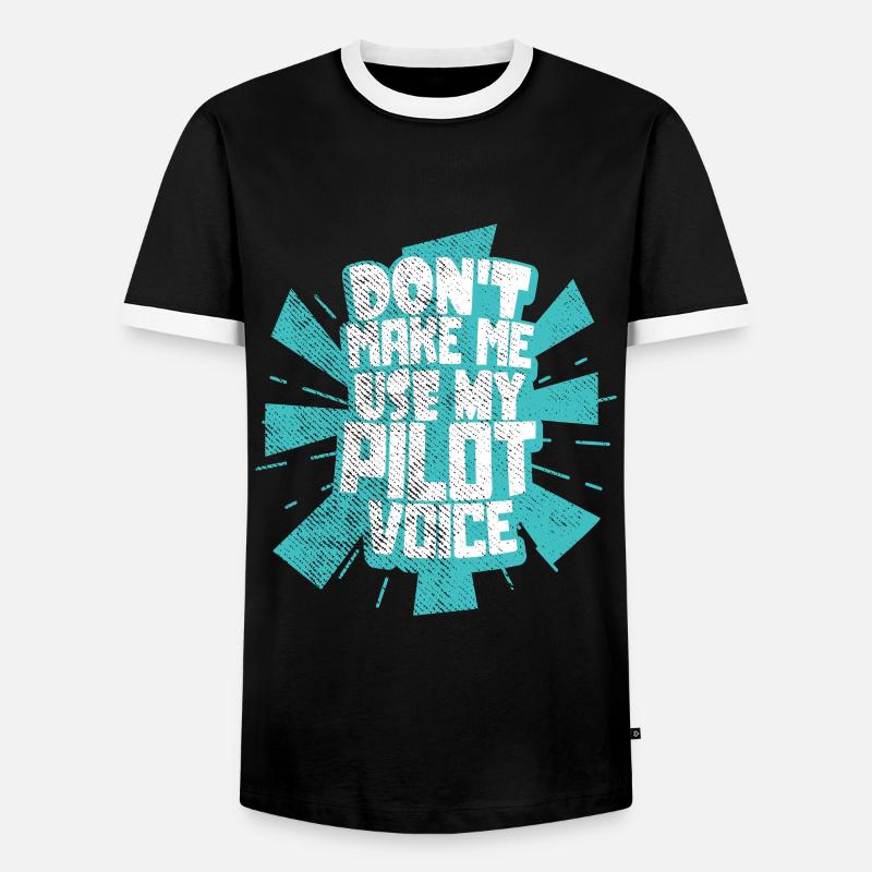 pilot - Men's Ringer Shirt - black/white