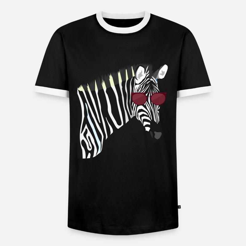 zebra - Men's Ringer Shirt - black/white