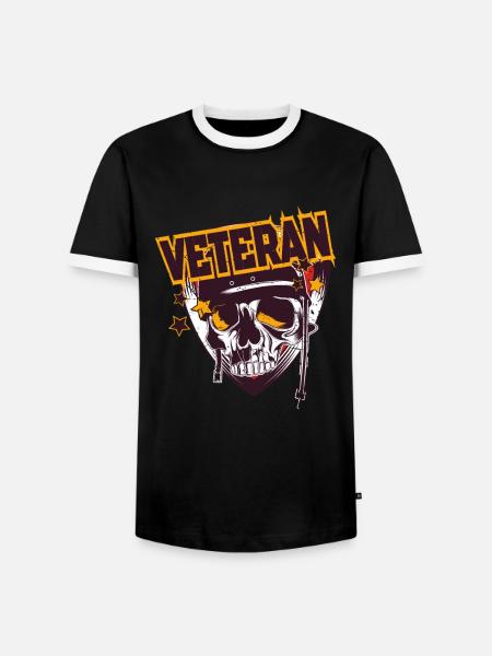 Veteran Der Armee - Männer Kontrast-T-Shirt - Schwarz/Weiß