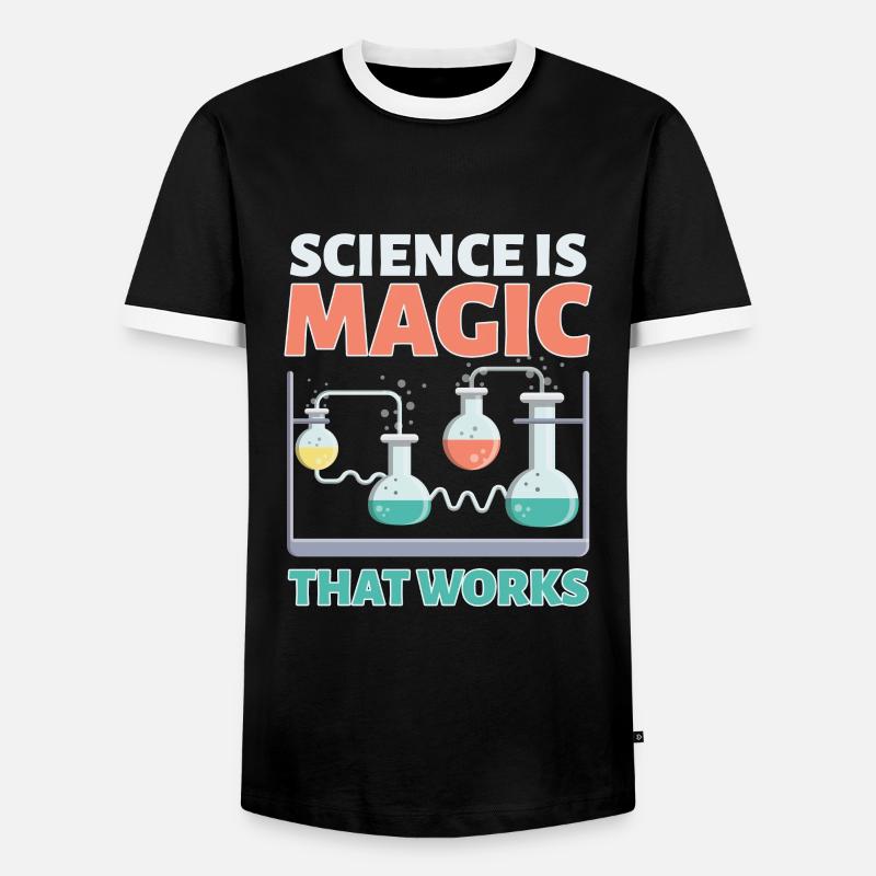 Science Is Magic Science Nerd - Men's Ringer Shirt - black/white