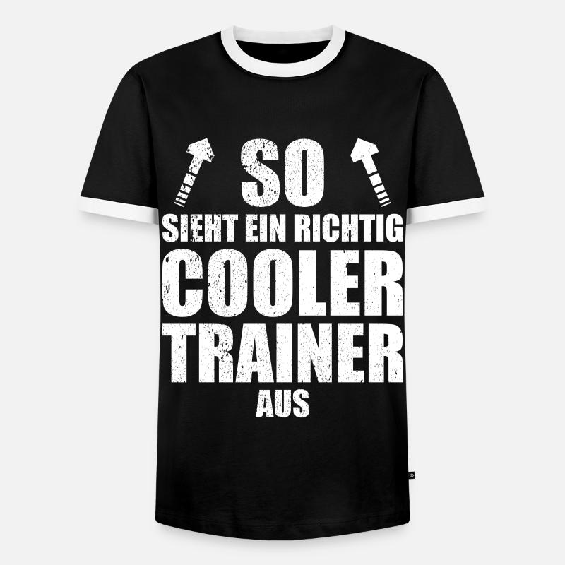 Trainer, trainerin, mannschaft, erste mannschaft, - Männer Kontrast-T-Shirt - Schwarz/Weiß