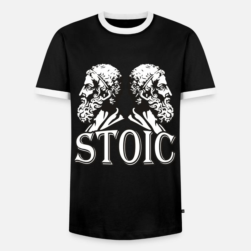 Stoic philosopher - Men's Ringer Shirt - black/white