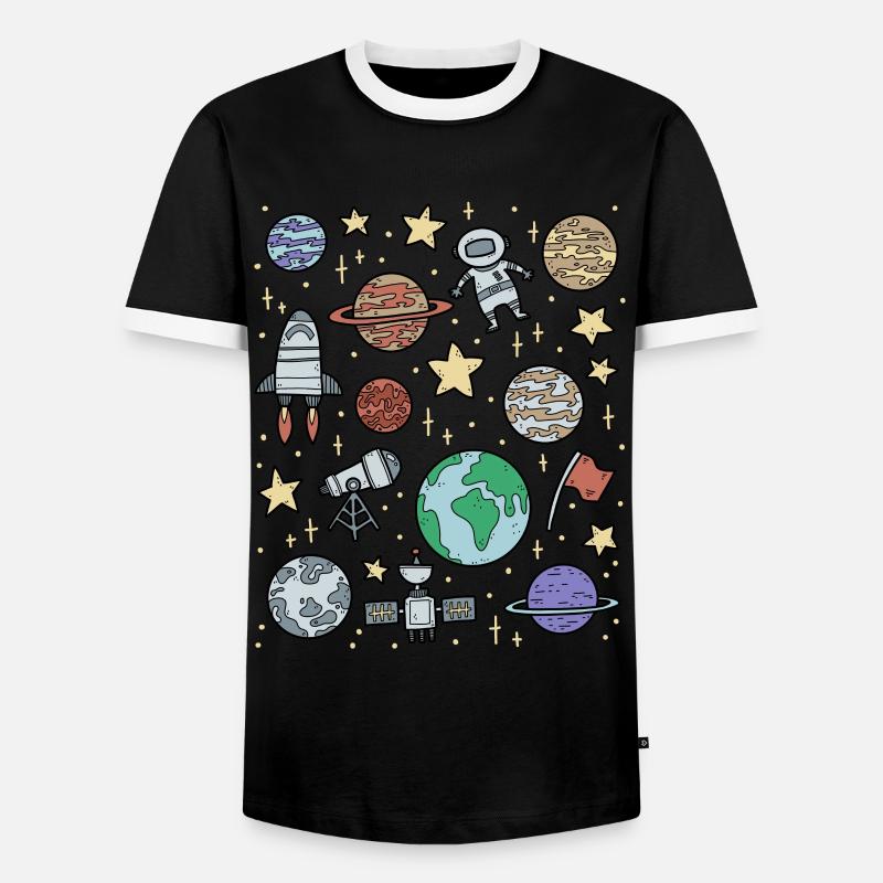 Universe Space Space - Men's Ringer Shirt - black/white