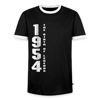 The Birth Of Legends 1954 66 th Birthday Gift - Men's Ringer Shirt - black/white - Front - AI Model Female 172 light (172cm) & AI Model Male 178 light (178cm)