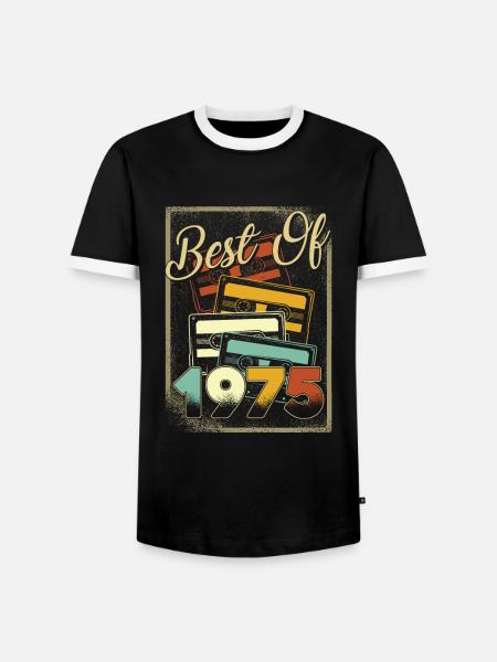 Best of 1975 - Männer Kontrast-T-Shirt - Schwarz/Weiß