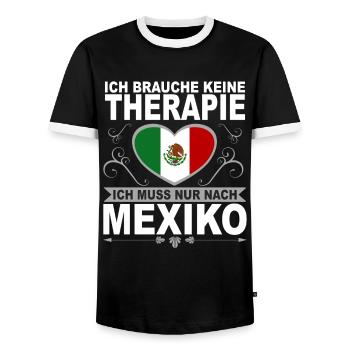 Ich muss nach Mexiko Cancun Mexico Urlaub Geschenk - Männer Kontrast-T-Shirt - Schwarz/Weiß - Vorne - AI Model Female 172 light (172cm) & AI Model Male 178 light (178cm)