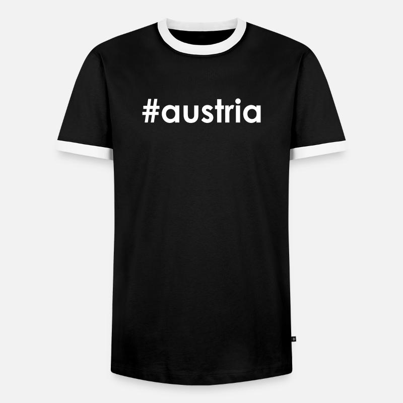 #austria - Men's Ringer Shirt - black/white