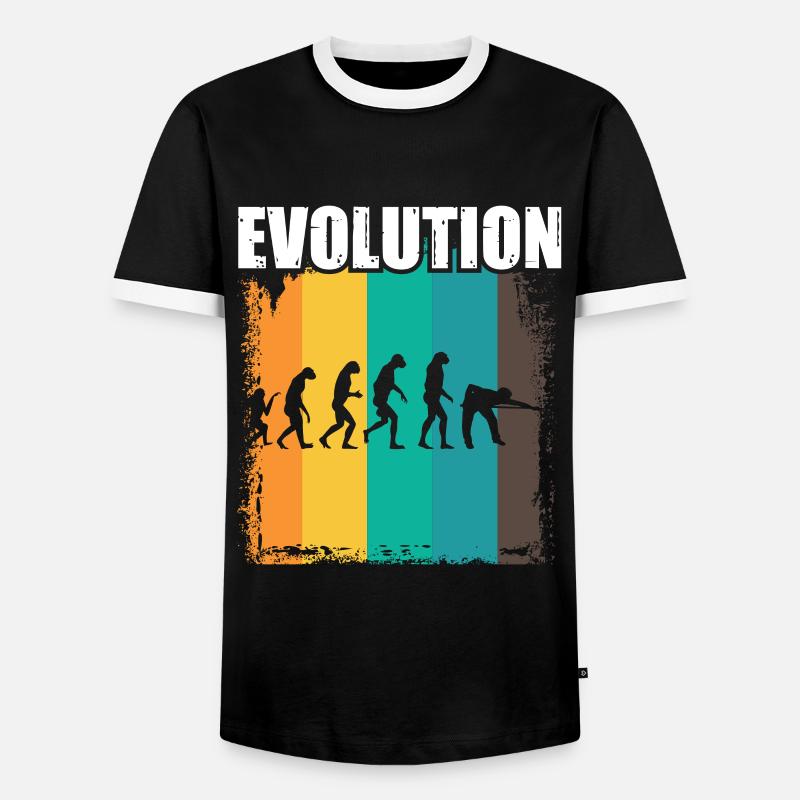Billiard Evolution - Men's Ringer Shirt - black/white