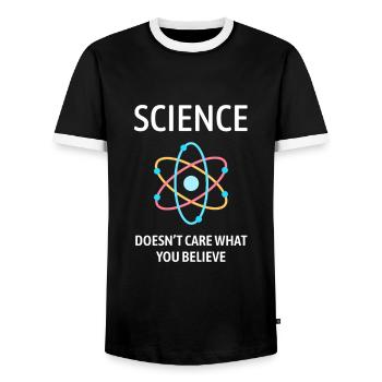Dictons de science cadeau drôle - T-shirt contrasté Homme - noir/blanc - Devant - AI Model Female 172 light (172cm) & AI Model Male 178 light (178cm)