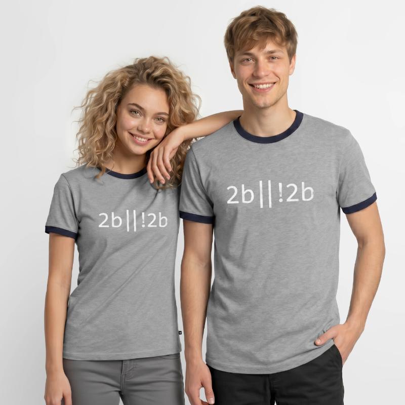 2b ou non Programmation de codage de codeur de programmeur 2b T-shirt contrasté Homme