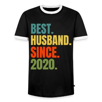 Best Husband Since 2020 Cool Husband 2020 Poison - T-shirt contrasté Homme - noir/blanc - Devant - AI Model Female 172 light (172cm) & AI Model Male 178 light (178cm)