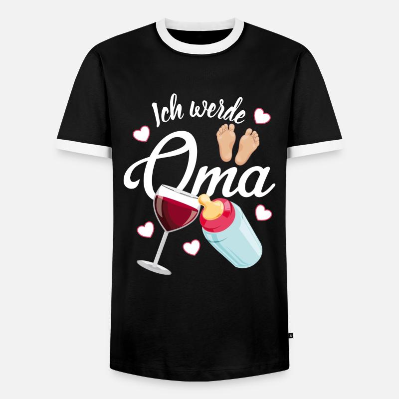 Werdende Oma Großmutter - Männer Kontrast-T-Shirt - Schwarz/Weiß