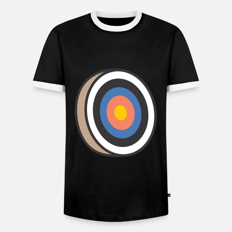 Bogenschießen Archery Target - Männer Kontrast-T-Shirt - Schwarz/Weiß