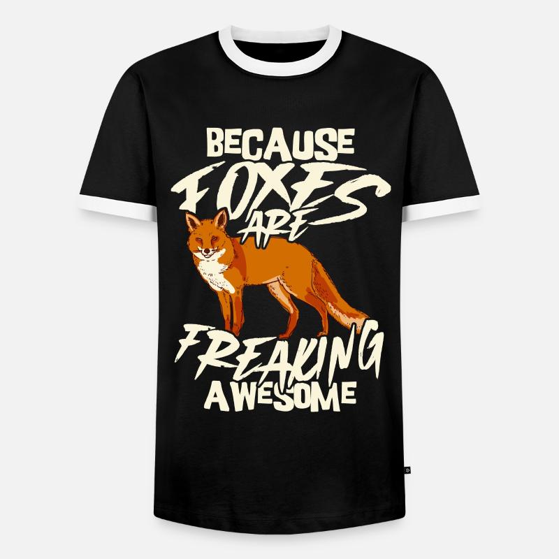 Fox - Men's Ringer Shirt - black/white