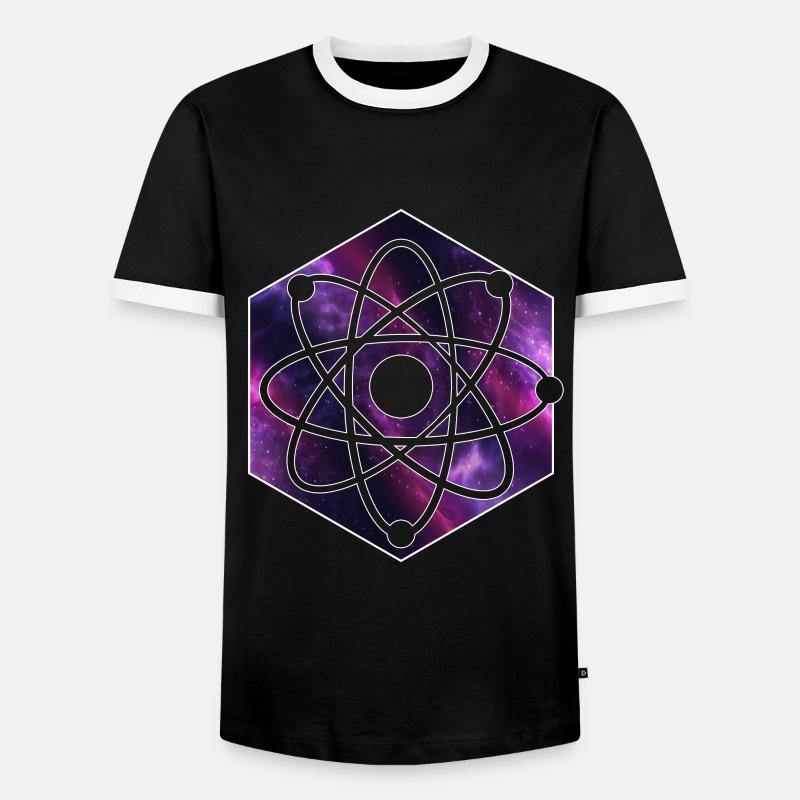 physics - Men's Ringer Shirt - black/white