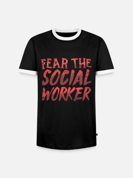 Sozialarbeiter Soziale Arbeit - Männer Kontrast-T-Shirt - Schwarz/Weiß