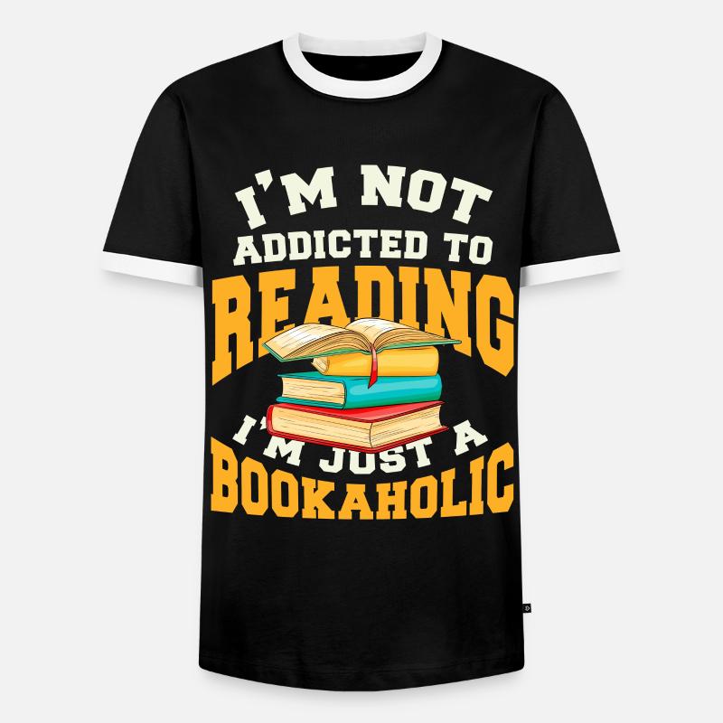Buch - Männer Kontrast-T-Shirt - Schwarz/Weiß