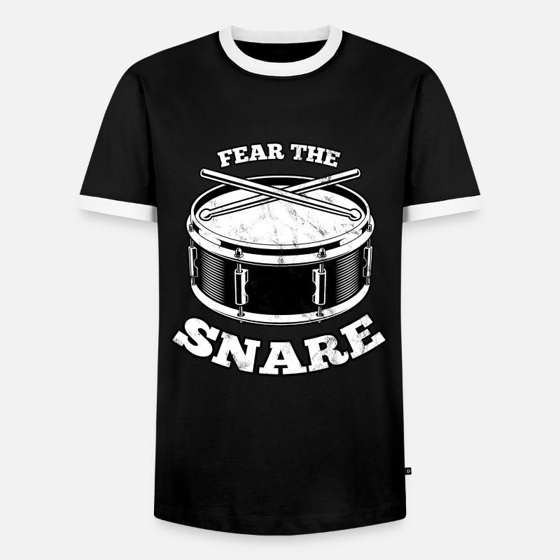 Snare Drum Drums Drum - Men's Ringer Shirt - black/white