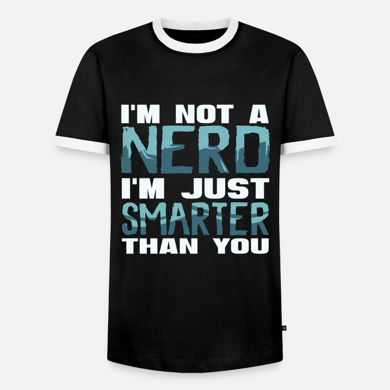Nerd - Men's Ringer Shirt - black/white