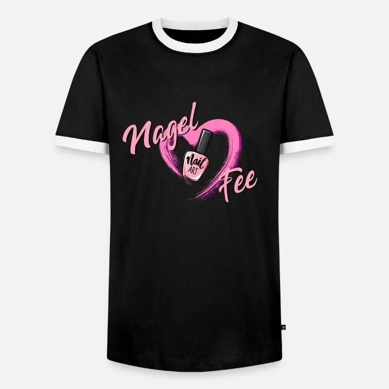 Nagel Fee - Nageldesign - Männer Kontrast-T-Shirt - Schwarz/Weiß