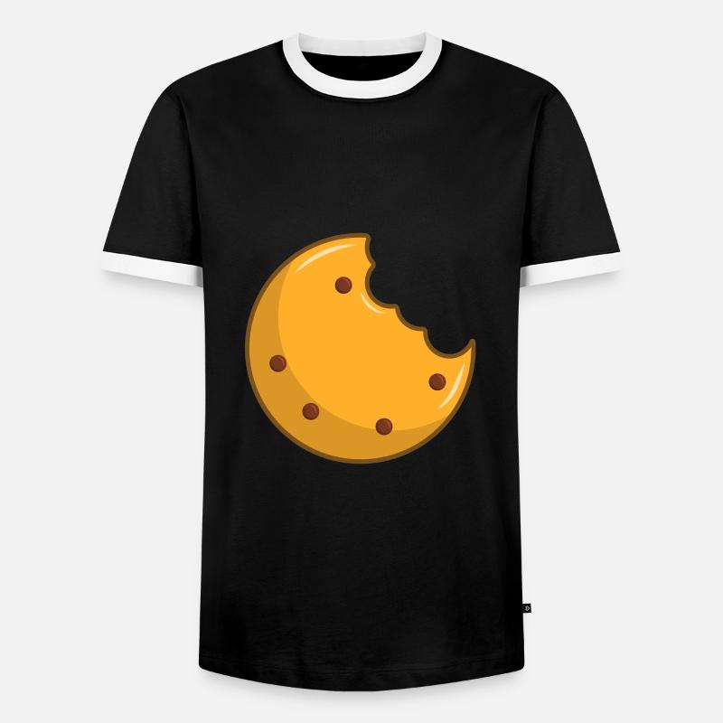 Cookie biscuit - Men's Ringer Shirt - black/white