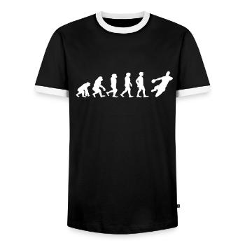 Handball Handball HANDBALL - T-shirt contrasté Homme - noir/blanc - Devant - AI Model Female 172 light (172cm) & AI Model Male 178 light (178cm)