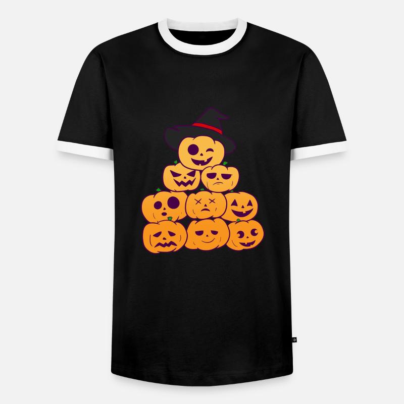 Pumpkins - Men's Ringer Shirt - black/white