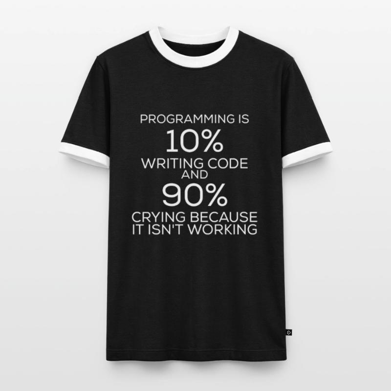 Programmation de programmation drôle d'énonciation T-shirt contrasté Homme