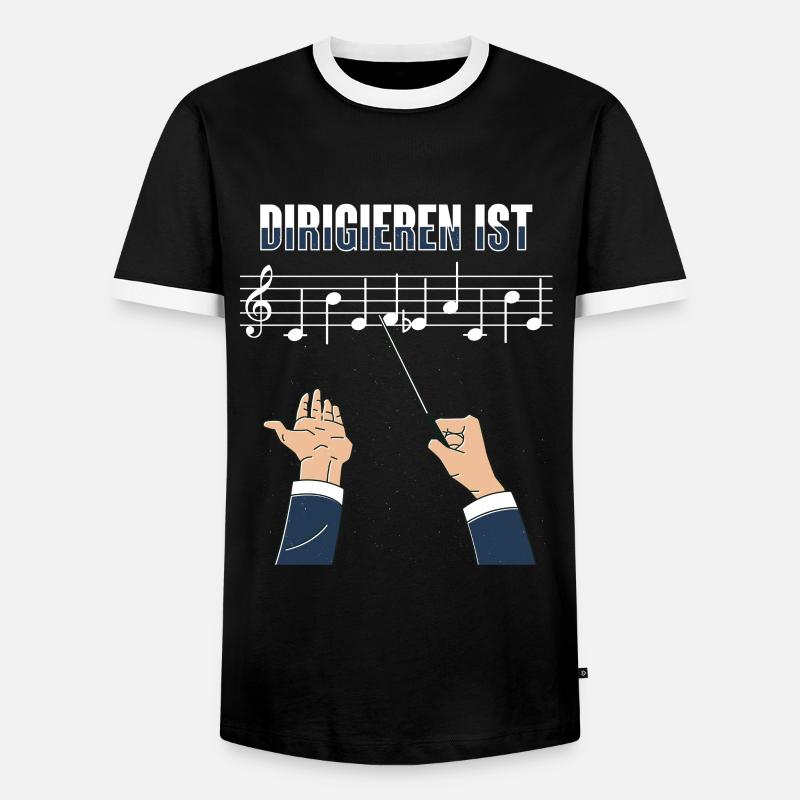 Dirigieren Ist Chefsache Dirigent Chor Geschenk - Männer Kontrast-T-Shirt - Schwarz/Weiß