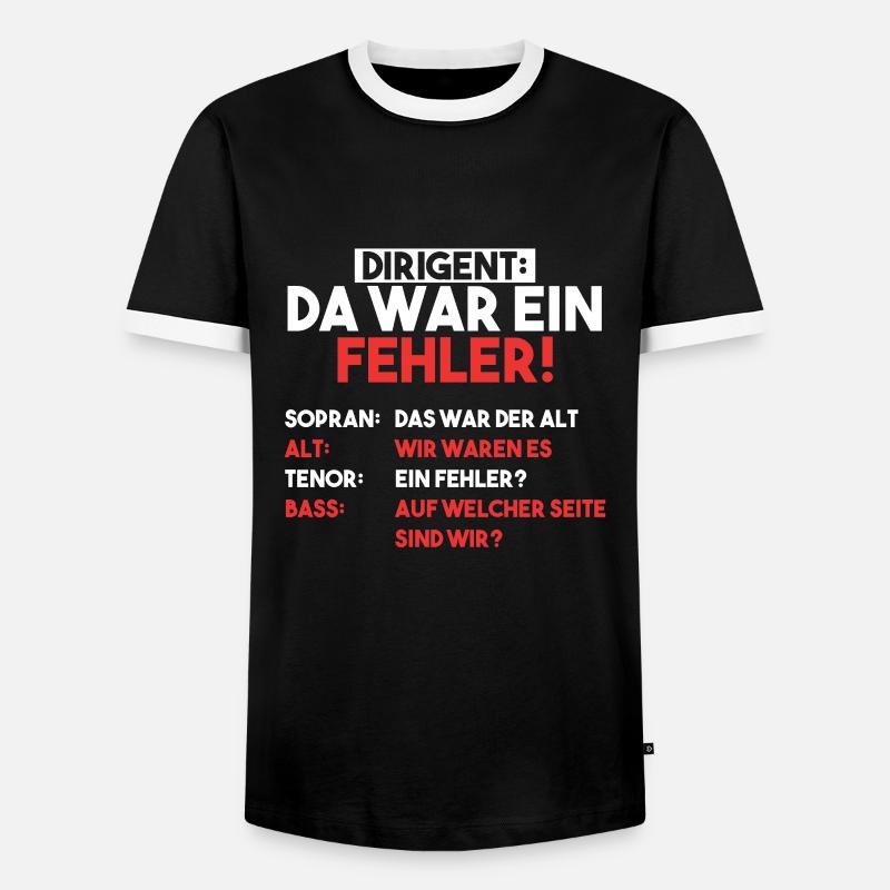 Dirigent Chor Sopran Alt Tenor Chorleiter Geschenk - Männer Kontrast-T-Shirt - Schwarz/Weiß