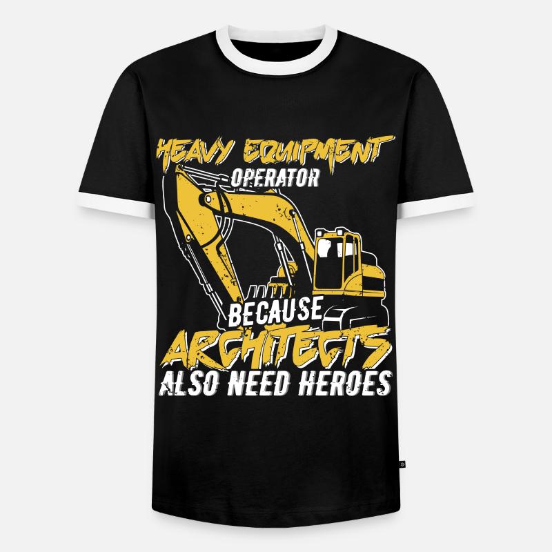 Excavator operator - Men's Ringer Shirt - black/white