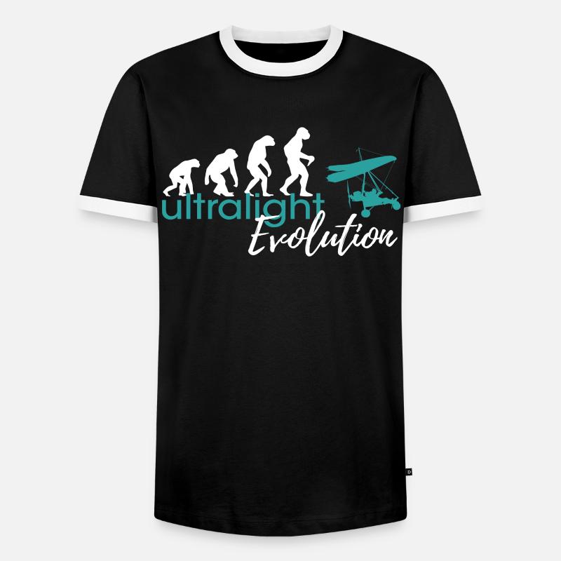 Ultralight Evolution - Männer Kontrast-T-Shirt - Schwarz/Weiß