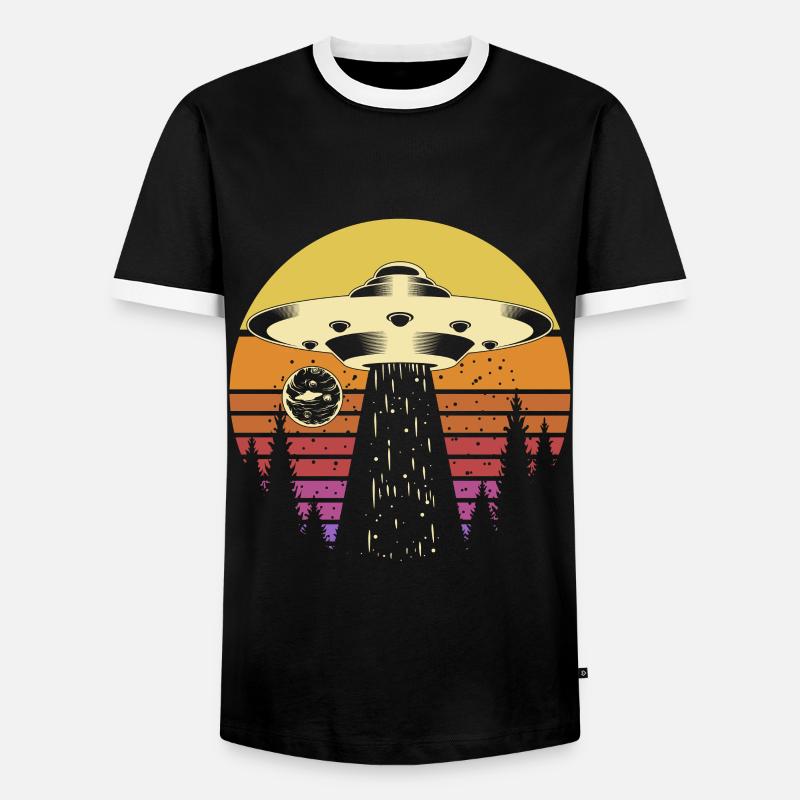 Alien - Männer Kontrast-T-Shirt - Schwarz/Weiß