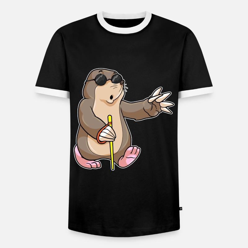 Mole Blind Funny - Men's Ringer Shirt - black/white
