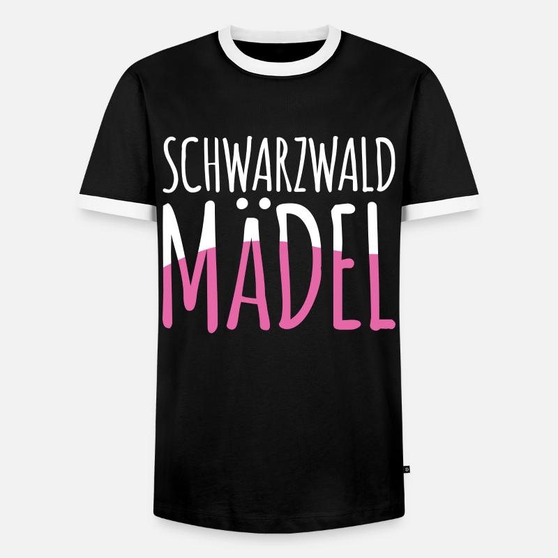 Schwarzwald - Männer Kontrast-T-Shirt - Schwarz/Weiß