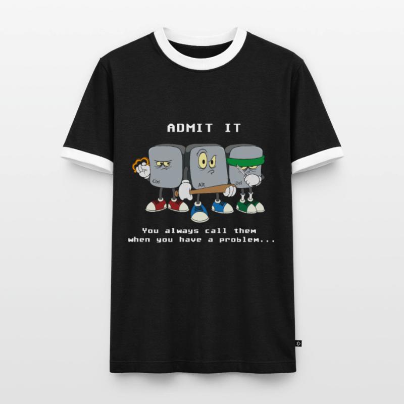 Informatiker Programmierer Strg Alt Entf Computer Männer Kontrast-T-Shirt