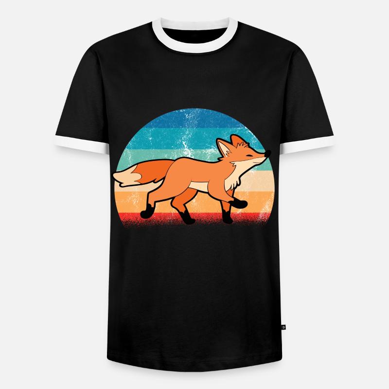 Fox - Men's Ringer Shirt - black/white